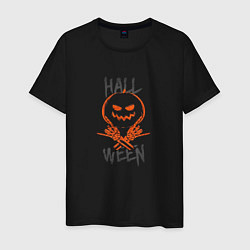 Футболка хлопковая мужская Halloween cool boy, цвет: черный