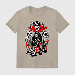 Футболка хлопковая мужская Король и шут - пень, цвет: миндальный