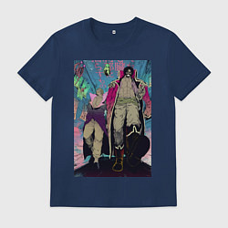 Футболка хлопковая мужская Ван-Пис Роджер Гол Д, цвет: тёмно-синий