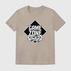 Футболка хлопковая мужская Game zone, цвет: миндальный