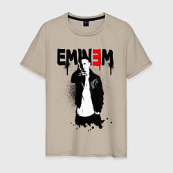 Футболка хлопковая мужская Eminem finger, цвет: миндальный