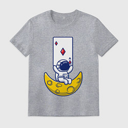 Футболка хлопковая мужская Космический покер, цвет: меланж