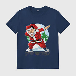 Футболка хлопковая мужская Dab Santa, цвет: тёмно-синий
