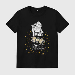 Футболка хлопковая мужская Dobby is free, цвет: черный
