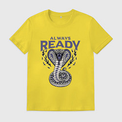 Футболка хлопковая мужская Всегда готов y2k, цвет: желтый