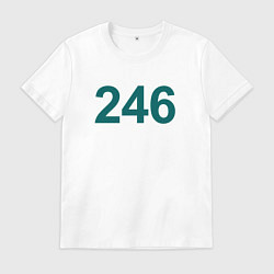 Футболка хлопковая мужская 246 - Игра в кальмара, цвет: белый