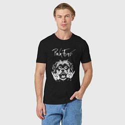Футболка хлопковая мужская Pink Floyd rock dog, цвет: черный — фото 2
