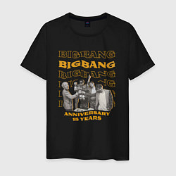 Футболка хлопковая мужская Big bang 15 лет, цвет: черный