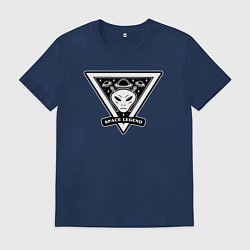 Футболка хлопковая мужская Легенда космоса, цвет: тёмно-синий