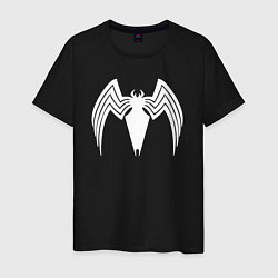 Футболка хлопковая мужская Venom spider logo, цвет: черный