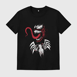 Футболка хлопковая мужская Улыбка Венома, цвет: черный