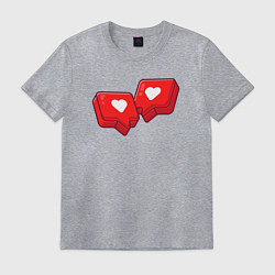 Футболка хлопковая мужская Love like, цвет: меланж