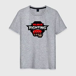Футболка хлопковая мужская MMA fighting, цвет: меланж