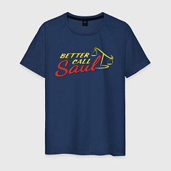 Футболка хлопковая мужская Better call Saul logo, цвет: тёмно-синий