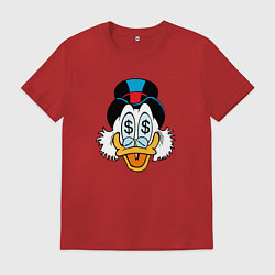 Футболка хлопковая мужская Скрудж, цвет: красный