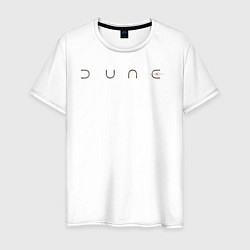 Футболка хлопковая мужская Dune logo, цвет: белый