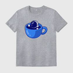 Футболка хлопковая мужская Космос в кружке, цвет: меланж