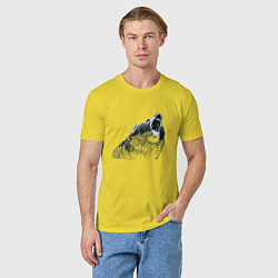 Футболка хлопковая мужская Бурый в гневе, цвет: желтый — фото 2