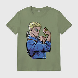 Футболка хлопковая мужская Магическая битва Нанами Кенто битва, цвет: авокадо