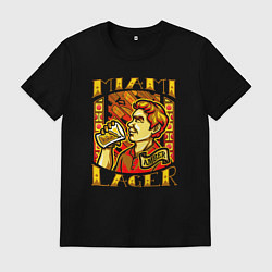 Футболка хлопковая мужская Miami lager, цвет: черный