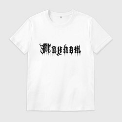 Футболка хлопковая мужская Mayhem - phrase, цвет: белый