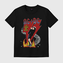 Футболка хлопковая мужская ACDC rock, цвет: черный