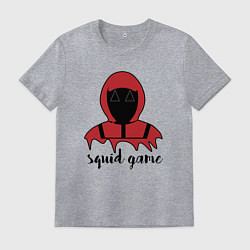 Футболка хлопковая мужская Squid game man, цвет: меланж