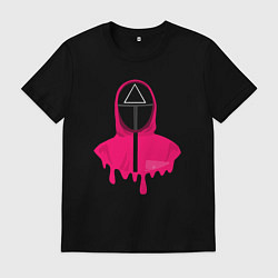 Футболка хлопковая мужская Розовый надзиратель, цвет: черный