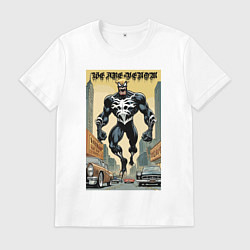 Футболка хлопковая мужская We are Venom - retro meme, цвет: белый