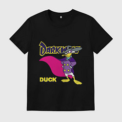 Футболка хлопковая мужская Чёрный плащ - Кряк Лапчатый, цвет: черный