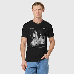 Футболка хлопковая мужская Lisa Blackpink, цвет: черный — фото 2