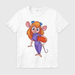 Футболка хлопковая мужская Rescue rangers - Gadget Hackwrench, цвет: белый