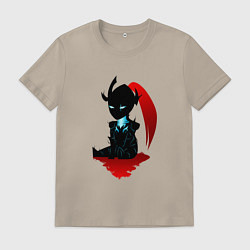 Футболка хлопковая мужская Igris - solo leveling, цвет: миндальный