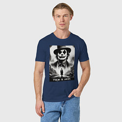 Футболка хлопковая мужская Movie Joker - folie a deux meme, цвет: тёмно-синий — фото 2