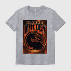 Футболка хлопковая мужская Mortal kombat trilogy, цвет: меланж
