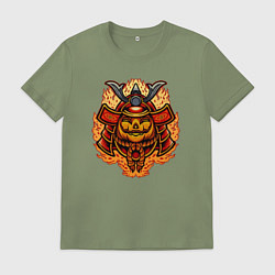 Футболка хлопковая мужская Огненный самурай, цвет: авокадо