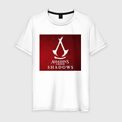 Футболка хлопковая мужская Assassins creed shadows, цвет: белый