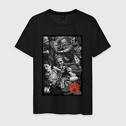 Футболка хлопковая мужская Sons Of Anarchy all, цвет: черный