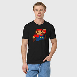 Футболка хлопковая мужская Mario 8 bit, цвет: черный — фото 2