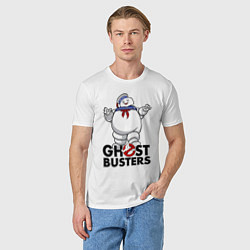 Футболка хлопковая мужская Ghostbusters - stay puft, цвет: белый — фото 2