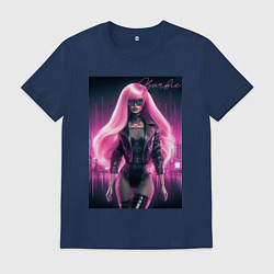 Футболка хлопковая мужская Sexy Barbie - ai art, цвет: тёмно-синий