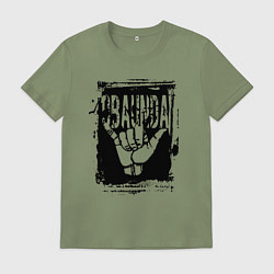 Футболка хлопковая мужская Обаюнда жест, цвет: авокадо