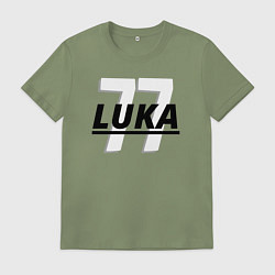 Футболка хлопковая мужская 77 Luka, цвет: авокадо