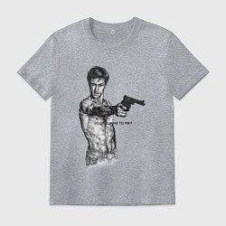 Футболка хлопковая мужская Таксист - Роберт Де Ниро, цвет: меланж