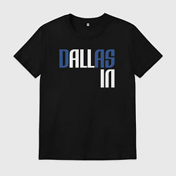 Футболка хлопковая мужская Dallas in, цвет: черный