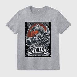 Футболка хлопковая мужская Metallica - Michigan playbill Grand rapids, цвет: меланж