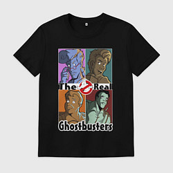 Футболка хлопковая мужская The real ghostbusters, цвет: черный