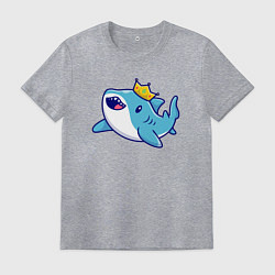 Футболка хлопковая мужская Королевская акула, цвет: меланж