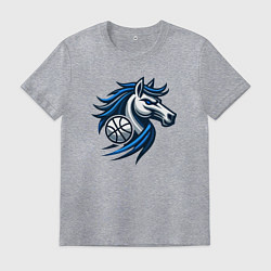 Футболка хлопковая мужская Mavericks horse, цвет: меланж