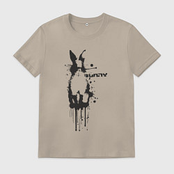 Футболка хлопковая мужская Banksy bunny, цвет: миндальный